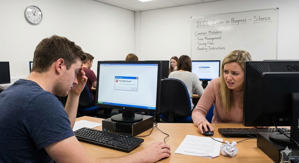 أخطاء شائعة بيقع فيها الطلاب في امتحان ICDL