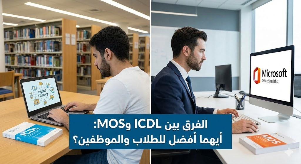 الفرق بين ICDL وMOS: أيهما أفضل للطلاب والموظفين؟