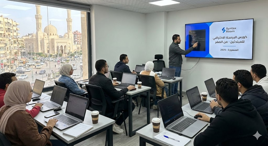 كورس البرمجة الاحترافي للمبتدئين في المنصورة  | تعلم البرمجة من الصفر - شركة سناكس روم